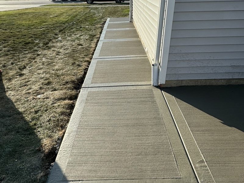 Stamped concrete patio