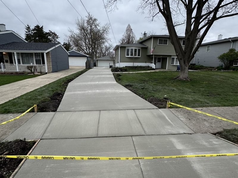 Concrete pad installation